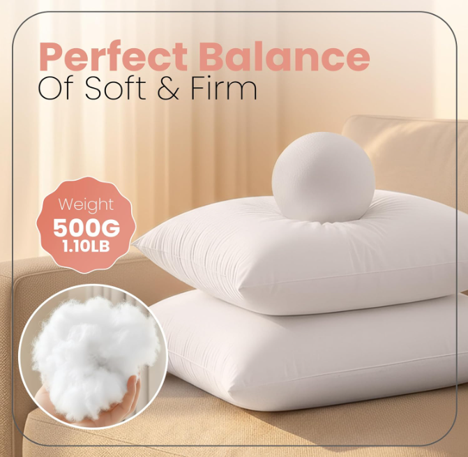 Decorative Throw Pillow Inserts Set (18x18, 2-Pack)
