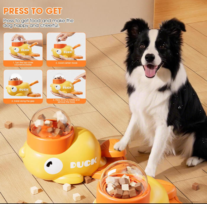 Interactive Dog Treat Dispenser – Press & Reward Feeding Toy