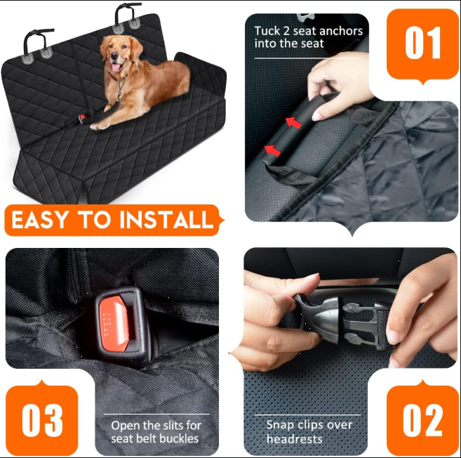 Waterproof Pet Car Seat Cover 🚗🐶