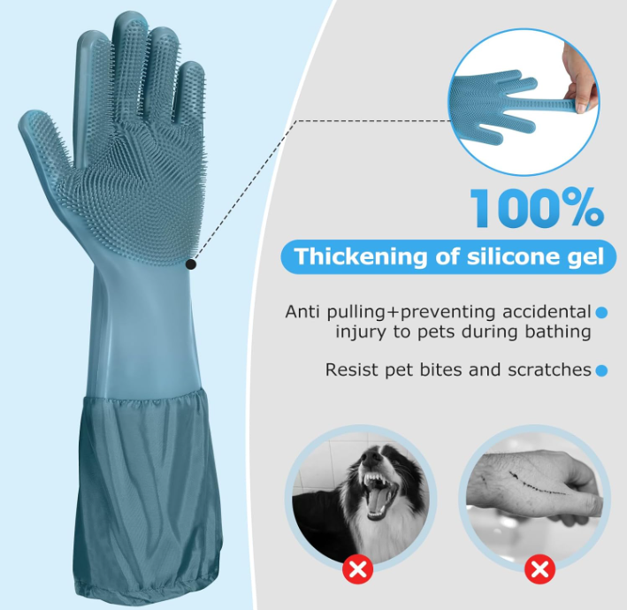 Dog Grooming Bath Gloves for Pets