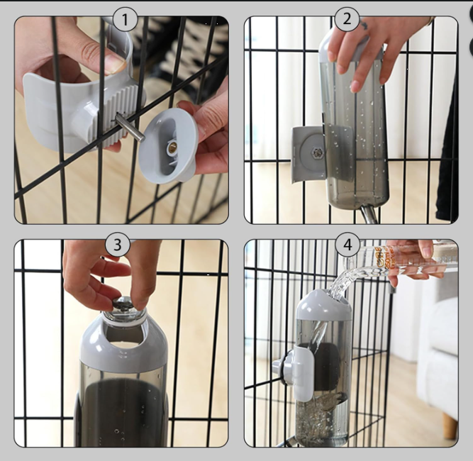 Hanging Pet Water Bottle Dispenser
