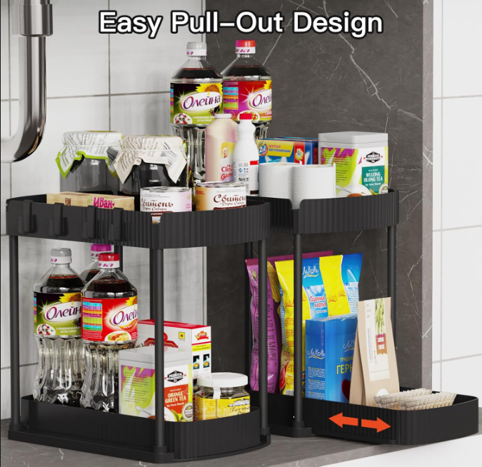 Pull-Out Cabinet Storage Organizer Set