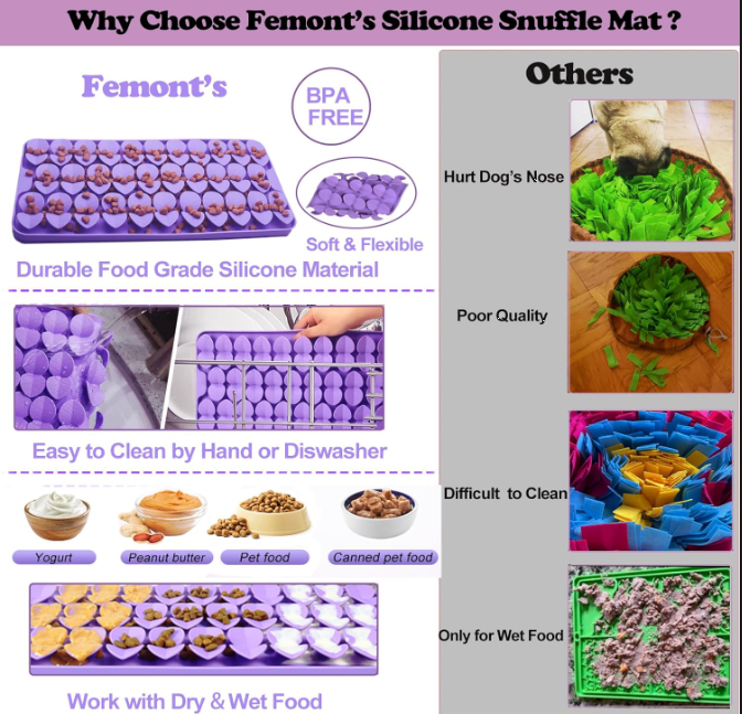 Silicone Slow Feeder Snuffle Mat for Dogs