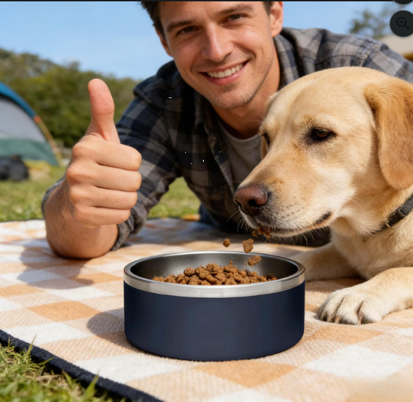 Stainless Steel Pet Bowl with Non-Slip Base for Cats & Dogs