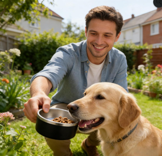 Stainless Steel Pet Bowl with Non-Slip Base