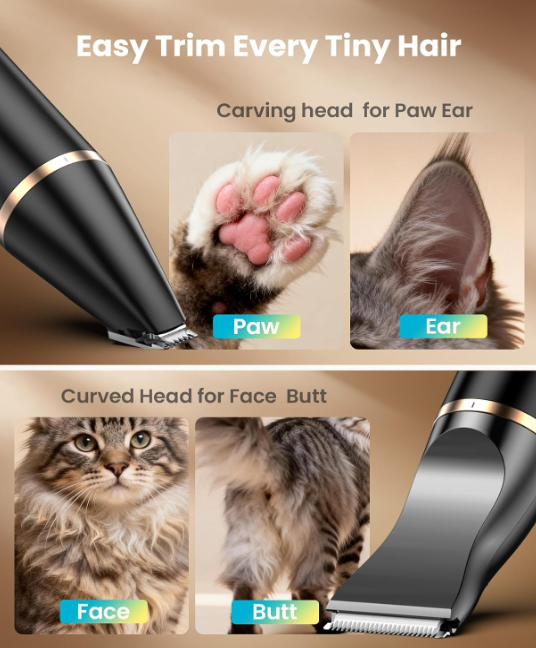 Waterproof 2-Speed Pet Paw Trimmer