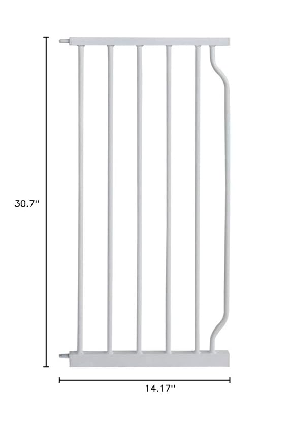 ALLAIBB Extra Wide Pressure Mounted Baby Gate Walk Through Child Kids Safety Toddler Tension White Long Large Pet Dog Gates with Extension for doorways Kitchen and Living Room (14.17"/36cm)