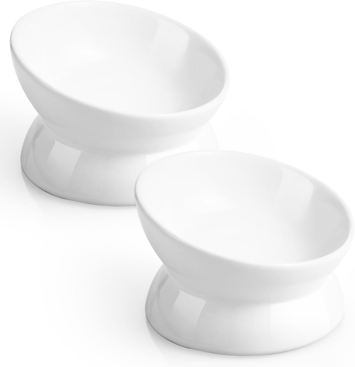 Ceramic Tilted Elevated Pet Bowl – Ergonomic & Easy Feeding Design