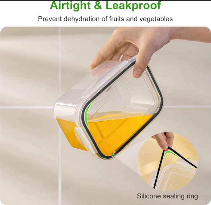 Produce Storage Container Set with Drain Basket