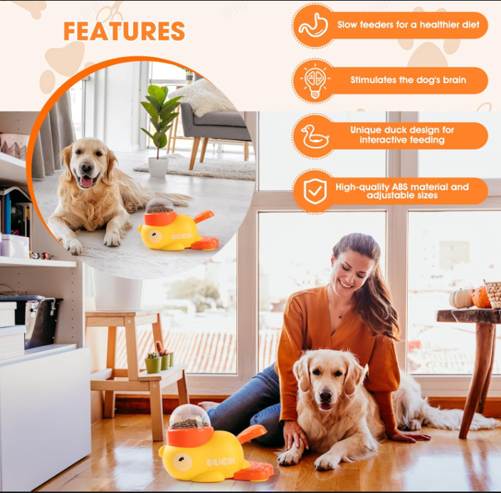 Interactive Dog Treat Dispenser – Press & Reward Feeding Toy