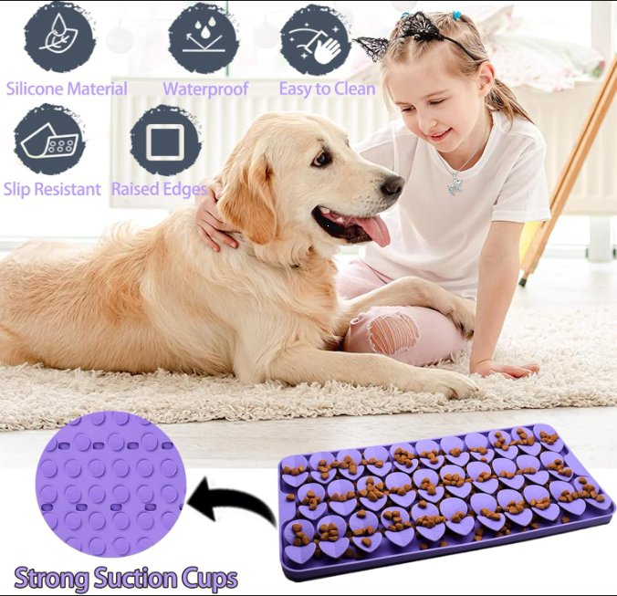 Silicone Slow Feeder Snuffle Mat for Dogs
