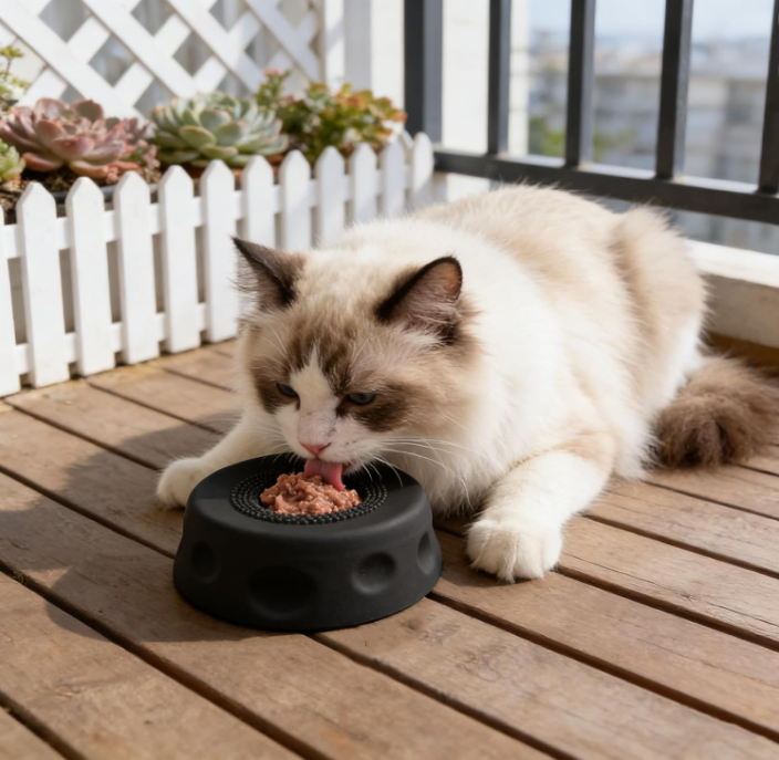 Interactive Lick Ball Slow Feeder Bowl for Dogs & Cats