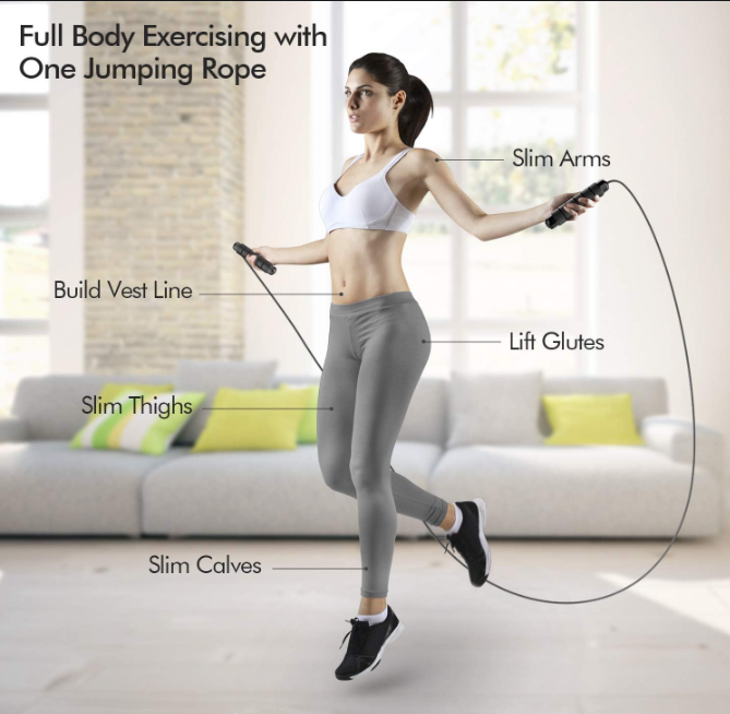 Adjustable Speed Jump Rope with Ball Bearings for Fitness Training