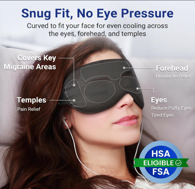 Cooling Gel Eye Mask for Sleep, Travel & Relaxation