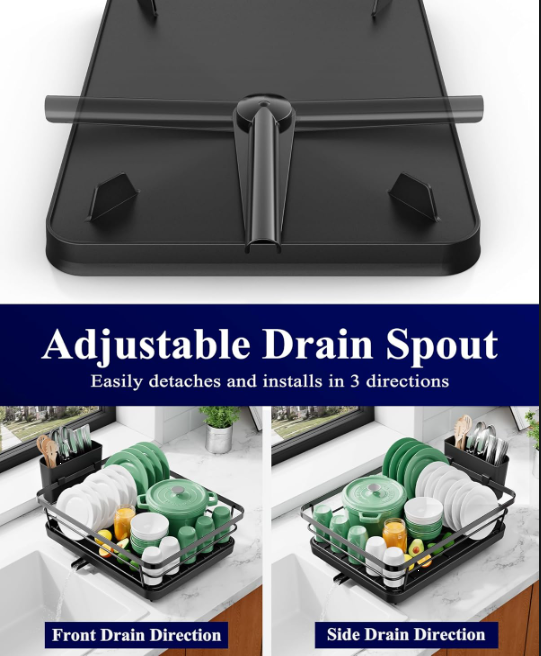 Kitchen Counter Dish Drying Rack