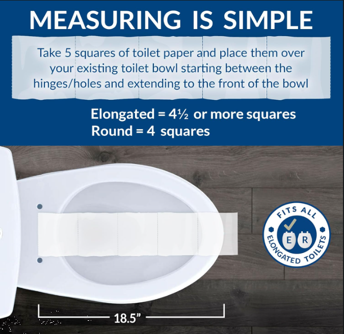 Wood Elongated Toilet Seat with Easy Clean Lift-Off Hinges