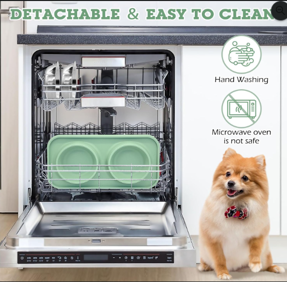 Stainless Steel Double Pet Bowl Set