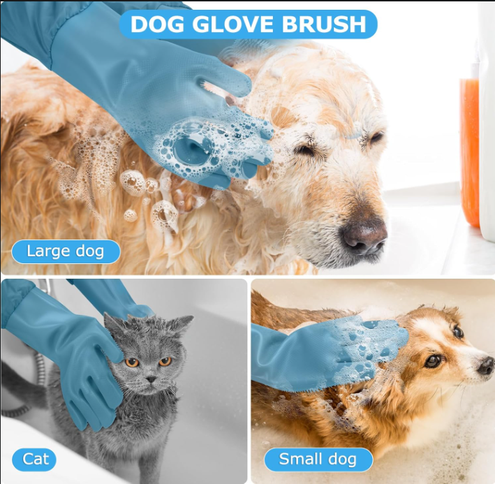 Dog Grooming Bath Gloves for Pets