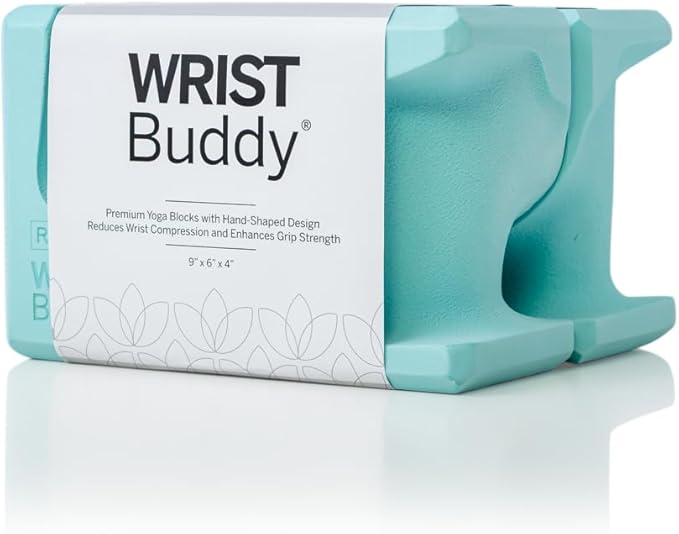 WRISTBuddy® Yoga Blocks 2-Pack (Left + Right) — Ergonomic, Hand-Shaped EVA Blocks for Wrist Relief & Better Grip | Doctor-Designed Support for Yoga, Pilates, Handstands, Push-Ups & Rehab