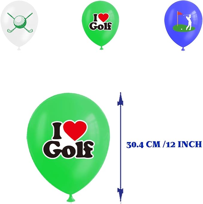 Golf Birthday Party Decorations, 55pcs Golf Party Decorations Include Golf Banner, Balloon, Cake Topper, Cupcake Topper, Hanging Swirls, Sports Themed Golf Birthday Party Supplies