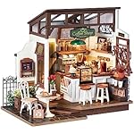 DIY Miniature House Kit,Pet Shop Dollhouse Miniature Kit with LED & Furniture,Mini Diorama House Building Kit for Adults Teens,3D Wooden Crafts Tiny House Mini Model Kit,Home Decor Birthday Gifts