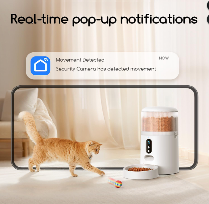 Smart WiFi Automatic Pet Feeder with Camera – 4L