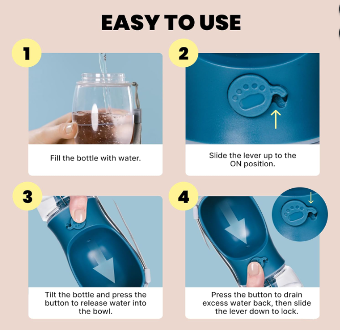 Portable Dog Water Bottle for Travel