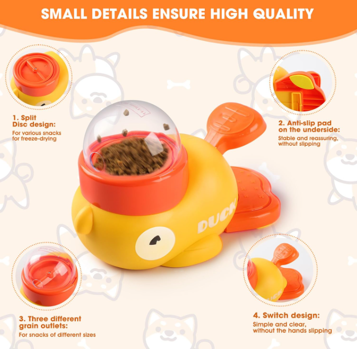 Interactive Dog Treat Dispenser – Press & Reward Feeding Toy