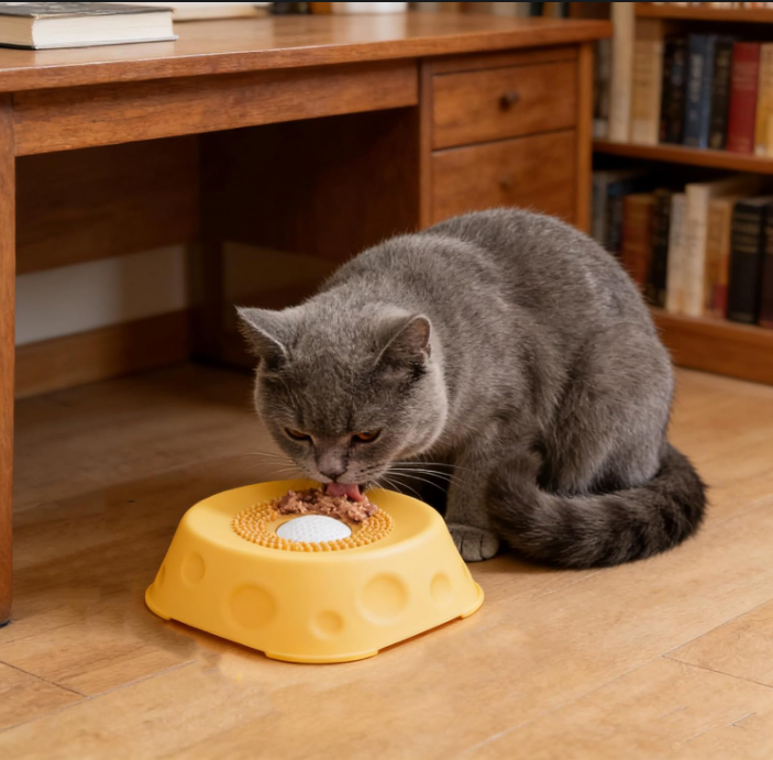 Interactive Lick Ball Slow Feeder Bowl for Dogs & Cats
