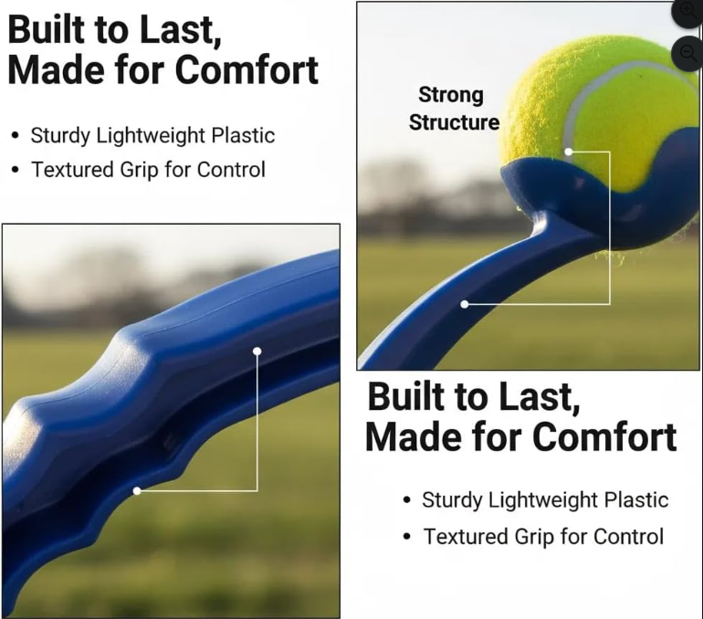 Dog Ball Launcher with Tennis Balls for Interactive Play