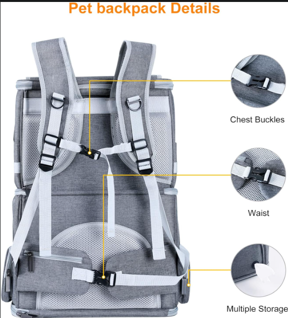Double Pet Carrier Backpack for Travel 🐱🎒