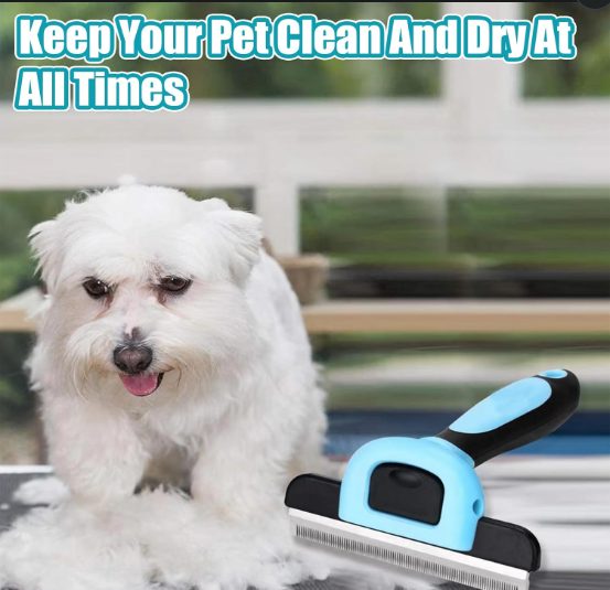 Pet Deshedding Brush for Dogs & Cats