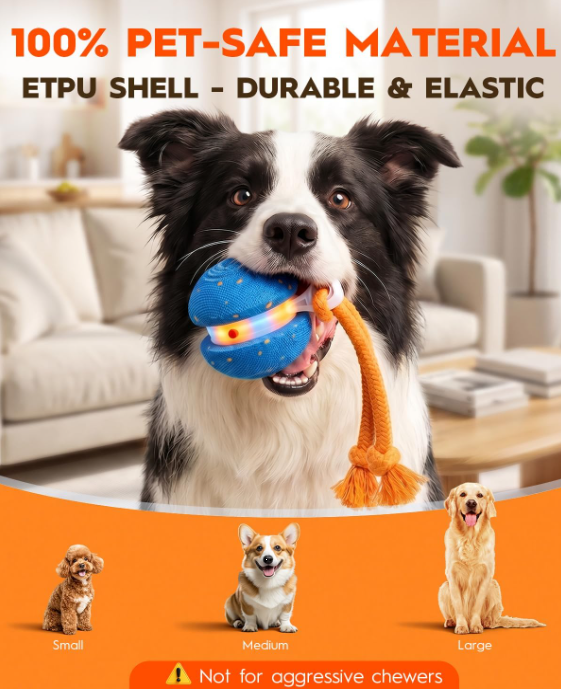 Interactive Rolling Dog Ball Toy with Motion Activation