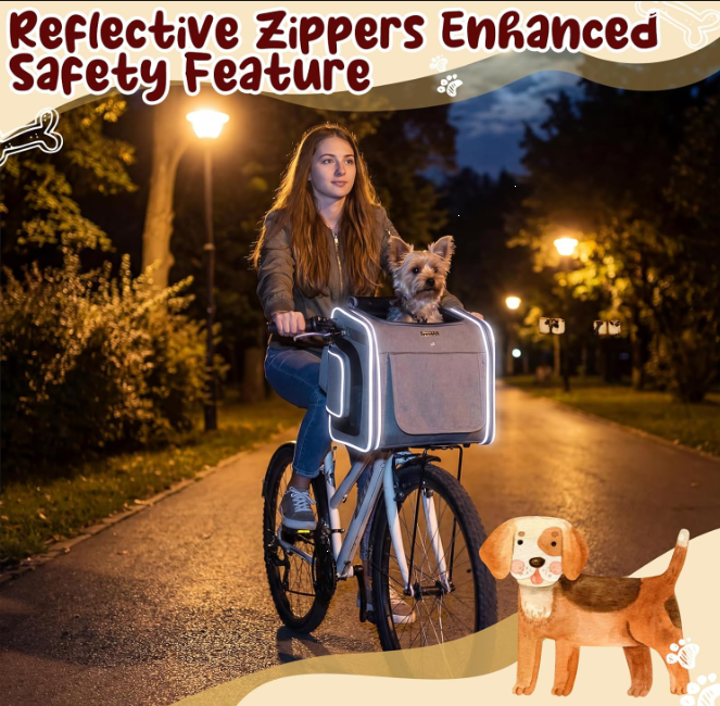 Pet Bike Carrier Basket for Travel 🚲🐶