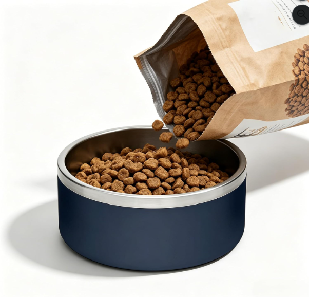 Stainless Steel Pet Bowl with Non-Slip Base for Cats & Dogs