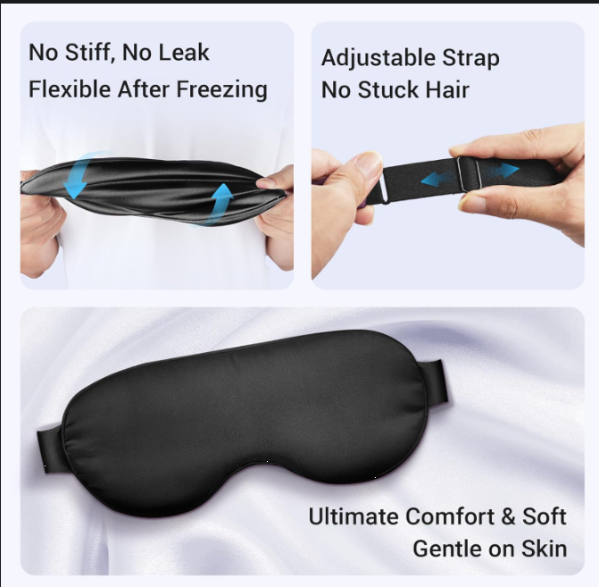 Cooling Gel Eye Mask for Sleep, Travel & Relaxation