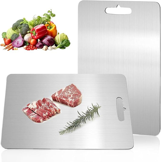 Katuchef Titanium Cutting Board,2026 New 100% Pure Titanium Cutting Boards for Kitchen,Titan Cut Pro Non toxic Doubld-Side Durable Chopping Boards, Easy to Clean and Store(1PC-XL:18.11 * 11.81)