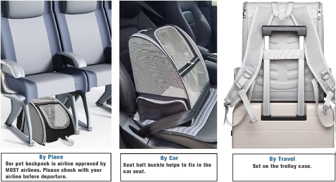 Pet Carrier Backpack for Small Dogs and Cats