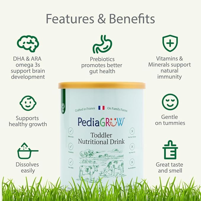 Premium European Toddler Nutritional Milk Drink Powder | Made in France, Grass-Fed Milk | DHA, Iron & Protein | Non-GMO | Great for Smoothies & Picky Eaters | 1 Year and Older - 28.2 Oz