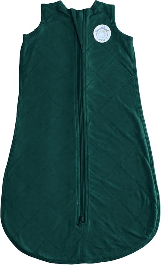 Dreamland Baby Lightweight Bamboo Viscose Sleep Sack (6-12 Months). 1.0 TOG Ultra Soft Blanket w/ 2-Way Zipper. 95% Viscose, 5% Spandex (Forest). Mom-Owned US Business, Premium Materials