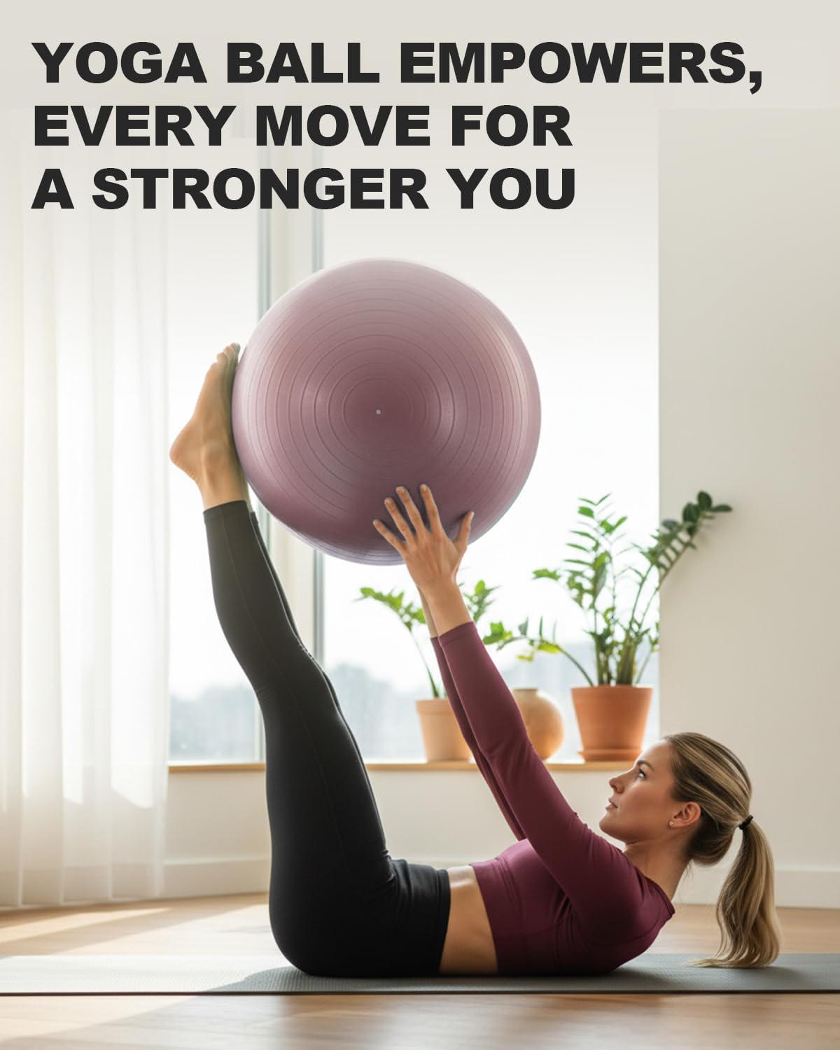 Exercise Ball for Yoga, Pilates and Core Workout