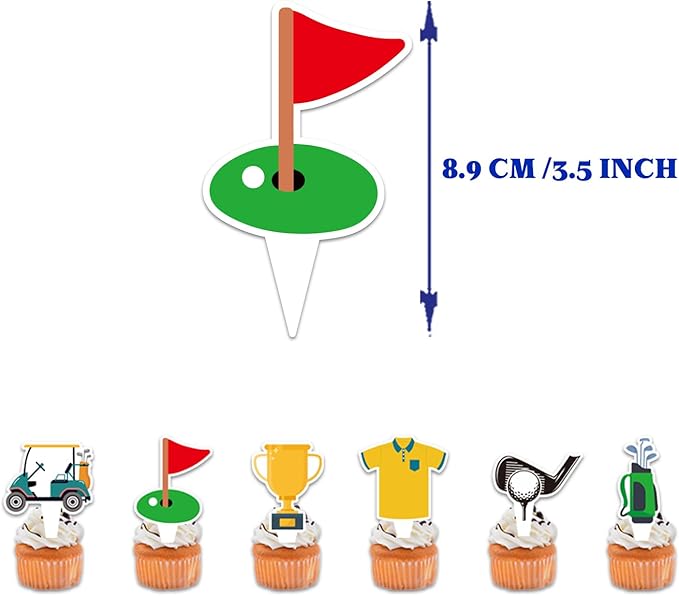 Golf Birthday Party Decorations, 55pcs Golf Party Decorations Include Golf Banner, Balloon, Cake Topper, Cupcake Topper, Hanging Swirls, Sports Themed Golf Birthday Party Supplies