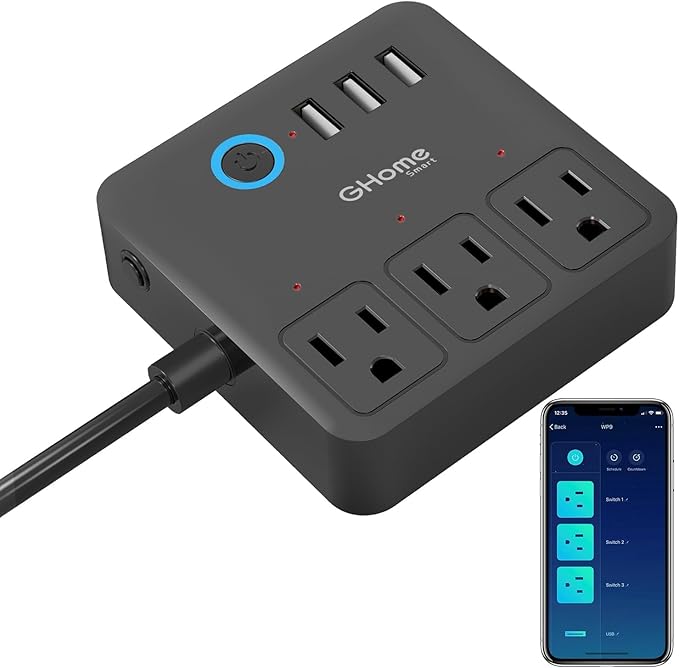 Smart Power Strip with USB – WiFi Surge Protector for Smart Home
