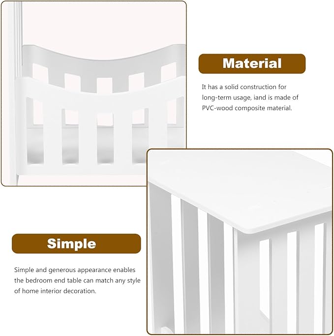 Mini Bedside Nightstand Table for Bedroom and Living Composite Stand with Smooth Surface Heavy-Duty Small Side Table for Lamps Plants and Daily Essentials Compact and Easy to Move