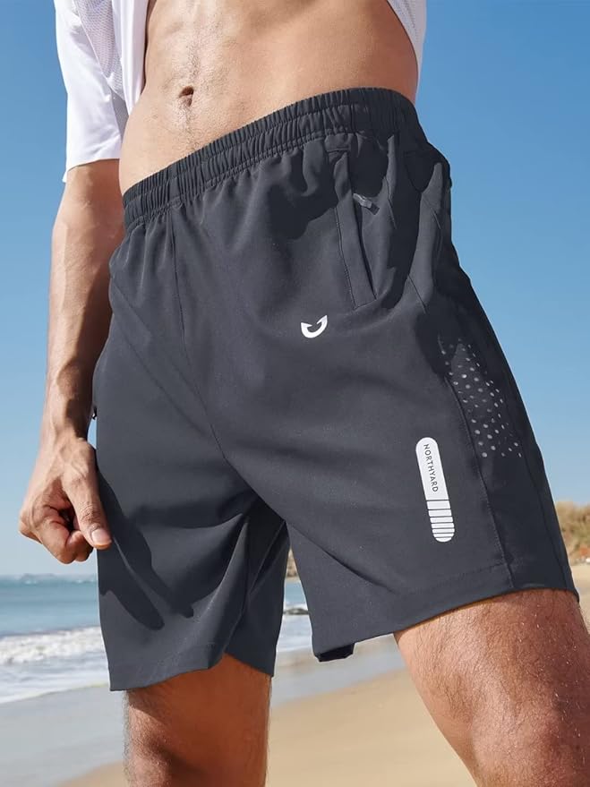 NORTHYARD Men's Athletic Running Shorts Quick Dry Workout Shorts 7"/ 5"/ 9" Lightweight Sports Gym Basketball Tennis Hiking