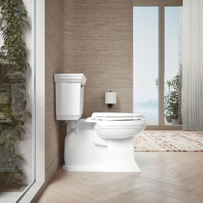 KOHLER K-35584 Cachet Recycled Plastic, Readylatch, Quiet-Close, Soft Close Elongated Toilet Seat