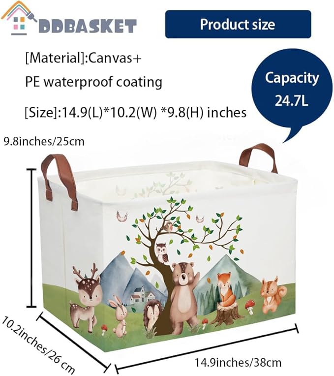 Kids Animal Storage Basket – Cute Toy Organizer Bin for Playroom