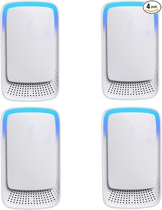 4Pack Plug In Air Ionizers-Negative Ion Air Purifier for Home Silent Work Air Cleaner for Bathroom,Living Room,Office,Kitchen,Pet Room,Portable Ionic Air Purifier for Bedroom(4)