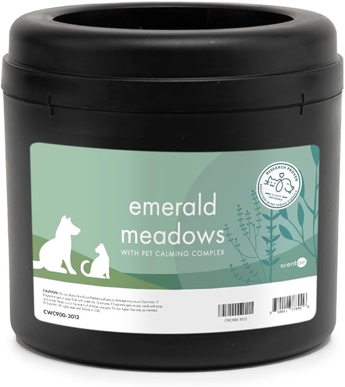 ScentAir Whisper Home Monthly Plug-in Refill, Fragrance Cartridge for Home and Office, Emerald Meadows Pet Calming