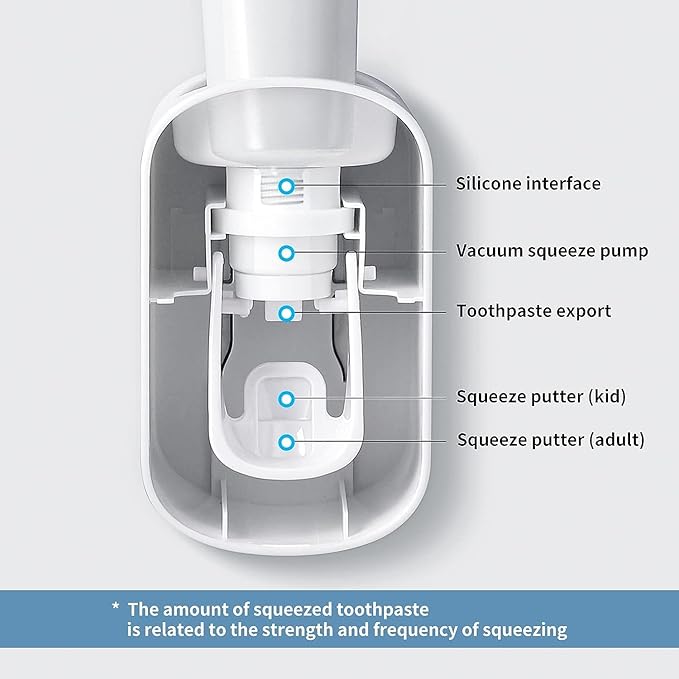 Automatic Toothpaste Dispenser – Wall Mounted Hands-Free Toothpaste Squeezer for Bathroom